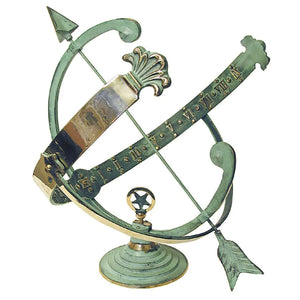 Large Brass Armillary Sundial