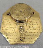 18th C. Brass Butterfield Sundial by Menant, Paris