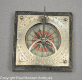 19th C. French Table Sundial Compass