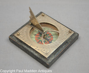 19th C. French Table Sundial Compass
