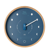 Ocean Clock - Dark blue wood Moon | Lunar phase clock