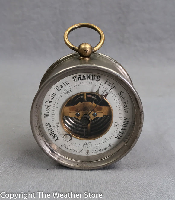 Antique English Aneroid Desk Barometer