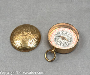 Antique English Pocket Sundial Compass