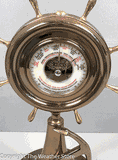 Antique Frank Watrous Ship's Wheel Barometer