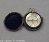 Antique French Pocket Compass with Leather Case