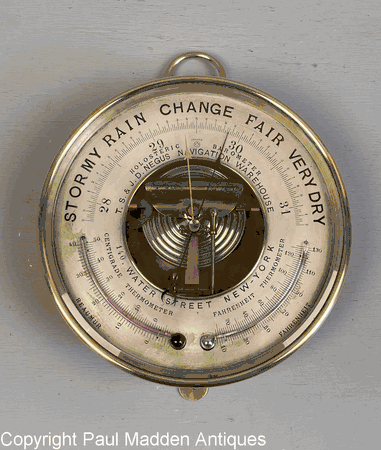 Antique Naudet PNHB Holosteric Barometer, Negus N.Y. – The Weather Store