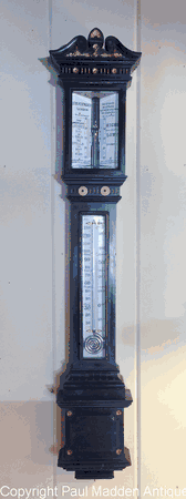 Antique Ornate Stick Barometer by J.H. Steward, London
