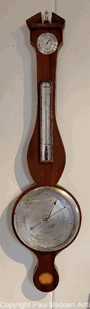 Antique Sheraton Wheel Barometer by Giani, London