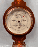 Antique Short & Mason Aneroid Banjo Barometer