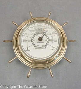 Antique Taylor Ship's Wheel Stormoguide Barometer