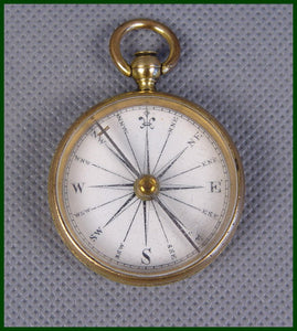 Enameled dial pocket compass