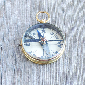 French Pocket Compass w/External Pointer