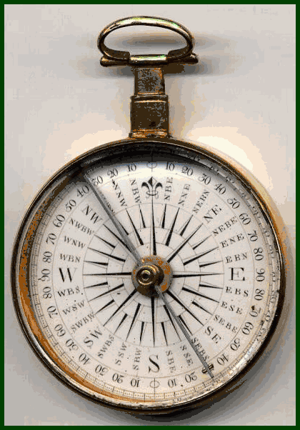 Gilt English Pocket Compass