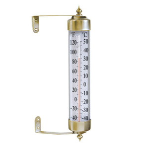 Grand View 12" Brass Outdoor Thermometer by Conant T16LFB