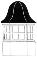 Hexagonal Pagoda Cupolas with Windows