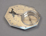 Antique 18th C. French Silver Butterfield-Type Sundial by Ligeon