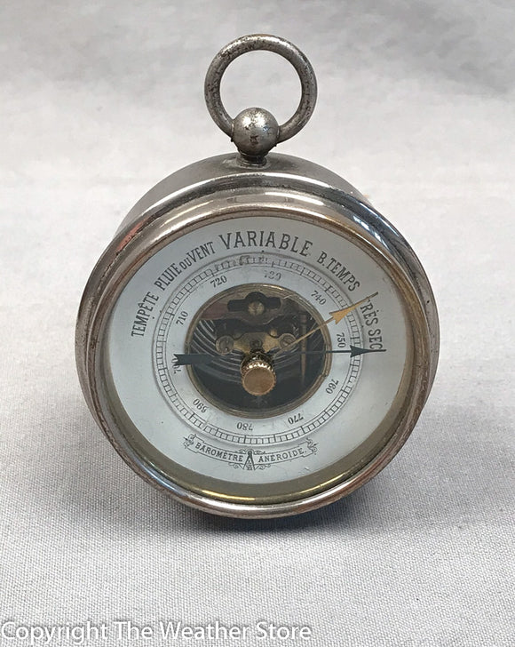 Antique French Desk Barometer - Rare Small Size!