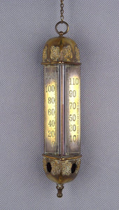 Taylor Bros. Chandelier Thermometer with Floral Motifs