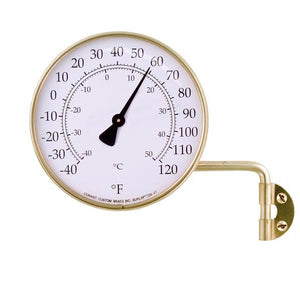 Vermont Brass 4" Dial Outdoor Thermometer by Conant T6LFB
