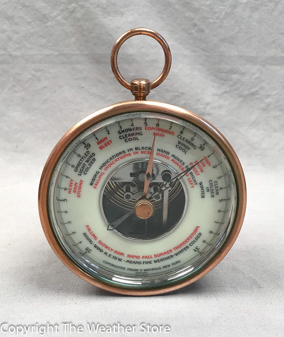 Vintage Frank F. Watrous Desk Barometer