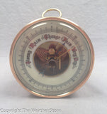 Vintage German Aneroid Barometer Bell Brass Case