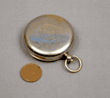 Vintage Nickel Plated Brass Pocket Compass